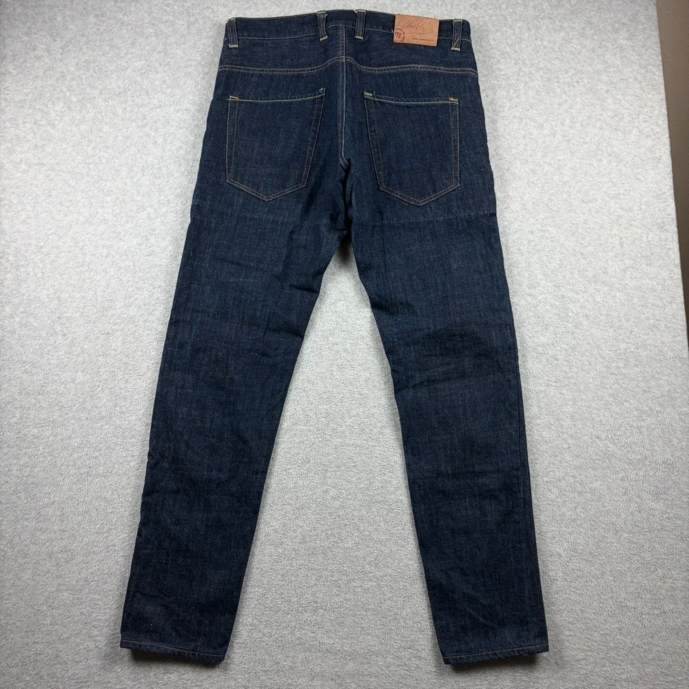 PMJ Motorcycle Jeans Men 36x34 Blue Raw Selvedge Denim Twaron Aramid Lined Italy